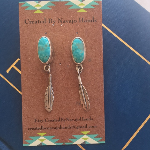 Navajo Handmade Earrings - Picture 2 of 5